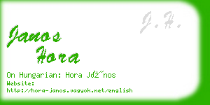 janos hora business card